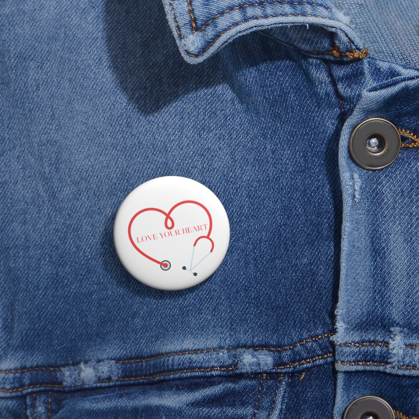 Love Your Heart Custom Pin Buttons