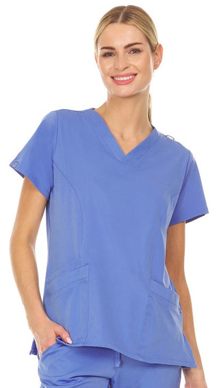 Natural Uniform Stretch Scrub Top