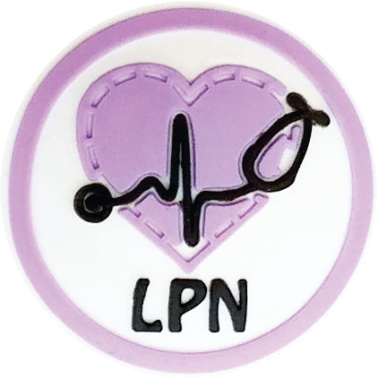 Rubber Badge Reel- LPN Heart 3D