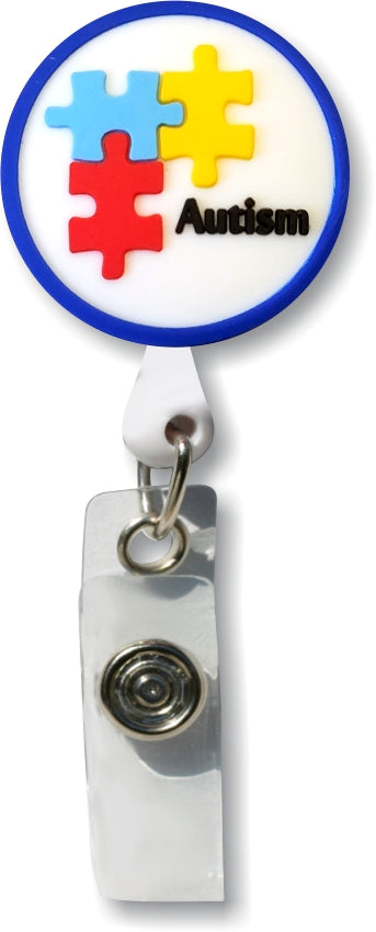 Rubber Badge Reel- Autism Awareness 3D