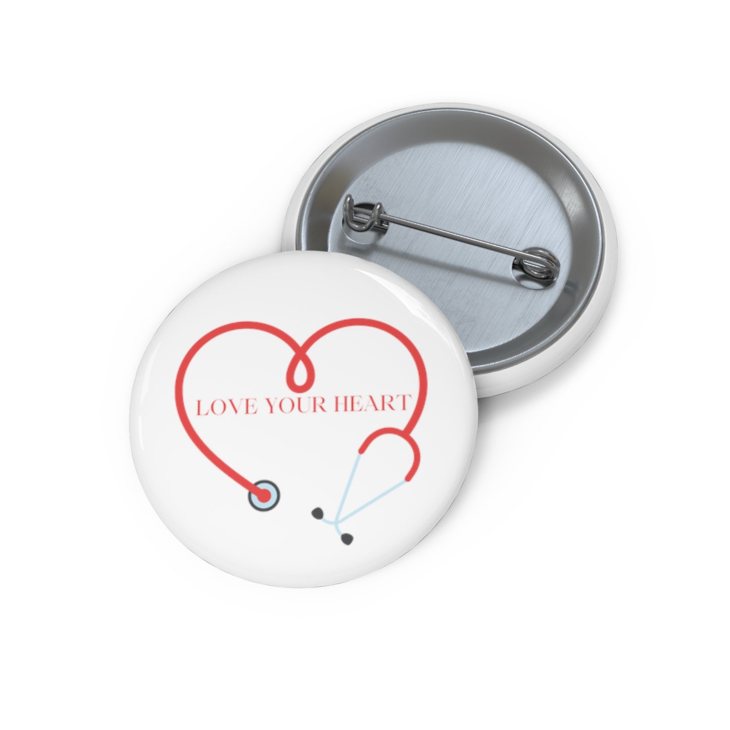 Love Your Heart  Custom Pin Buttons