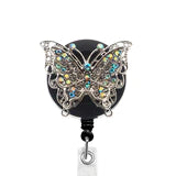 Sassy Badge- Silver Butterfly ID Badge Reel