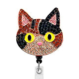 Sassy Badge- Calico Cat ID Badge Reel