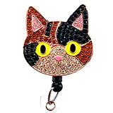 Sassy Badge- Calico Cat ID Badge Reel