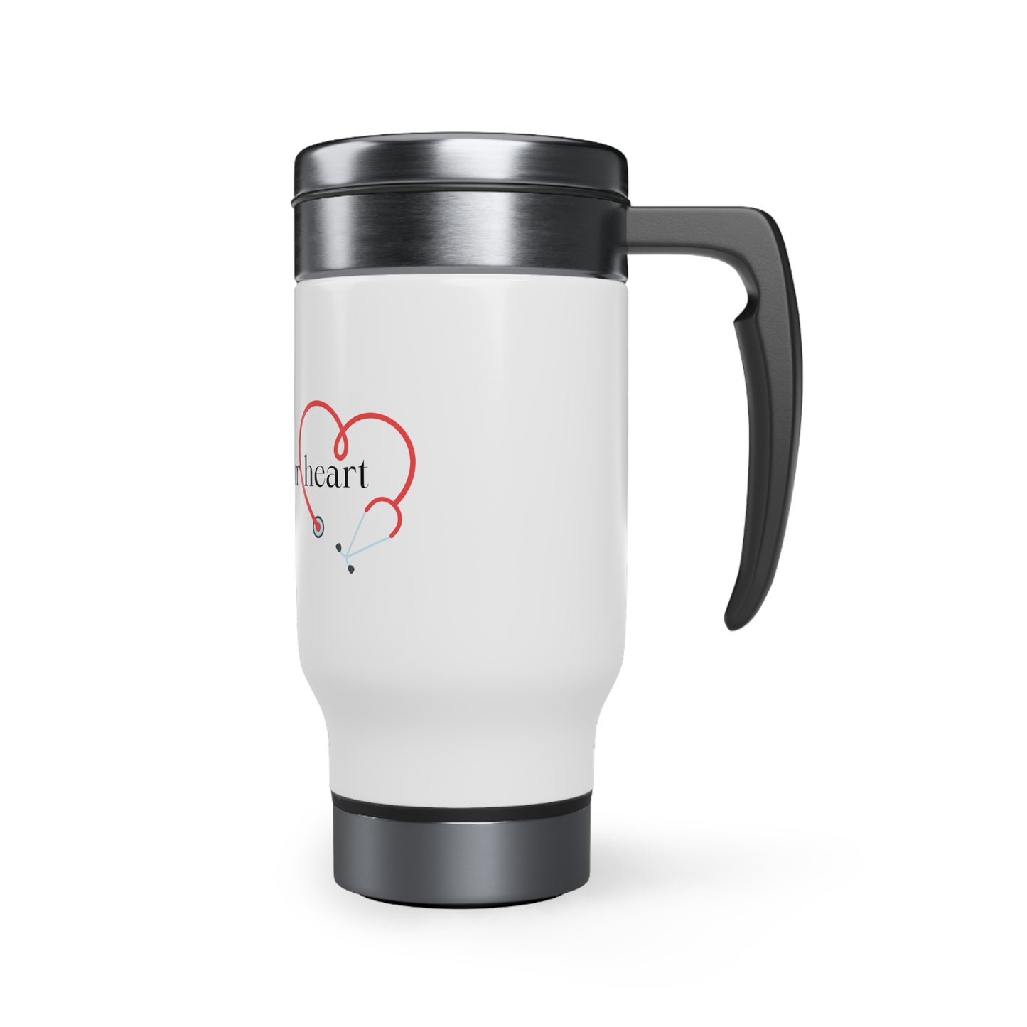 Love your heart Stainless Steel Travel Mug with Handle, 14oz
